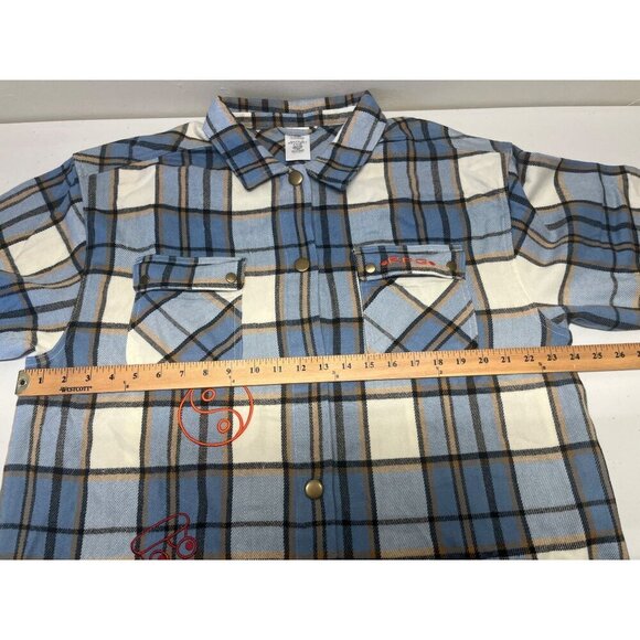 Disney Turning Red Pandamonium Plaid Flannel Shirt Jacket Unisex Large RPG - Picture 4 of 9